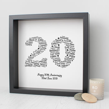 Personalised 20th Wedding Anniversary Gift For Husband, 4 of 6