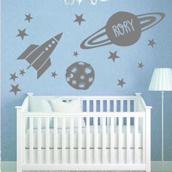 Personalised Balloons/Rocket Wall Stickers, 4 of 7
