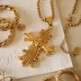 18 K Gold Cross Pendant Necklace Genesis, thumbnail 3 of 8