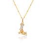 Gold Plated L Initial Necklace With Mother Of Pearl, thumbnail 1 of 6