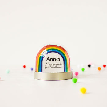 Personalised Rainbow Snow Globe, 4 of 6