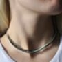 Dainty Crystal Gemstone Choker Necklace, thumbnail 3 of 7