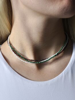 Dainty Crystal Gemstone Choker Necklace, 3 of 7