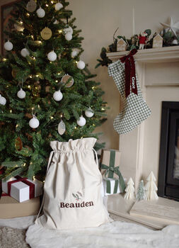 Personalised Canvas Gift Sack Embroidered, 3 of 4