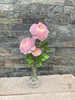 Pale Pink Artificial Silk Ranunculus Mothers Day Gift, 5 of 6