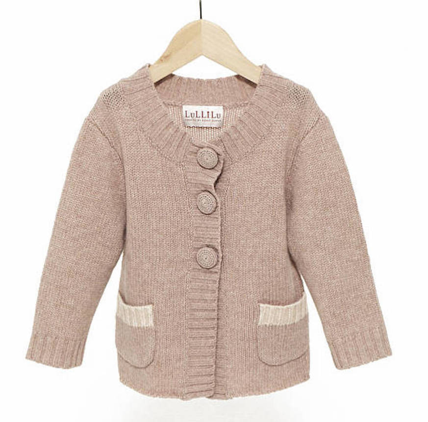 Girls' Cashmere Cardigan In Pink And Red By LuLLiLu ...