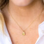 Peridot Birthstone And Gold Vermeil Plated Necklace, thumbnail 2 of 4