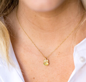 Peridot Birthstone And Gold Vermeil Plated Necklace, 2 of 4