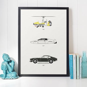 Iconic James Bond Car Collection Print, 2 of 2