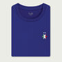 Ski Italia Blue Organic Snowsport T Shirt, thumbnail 1 of 7
