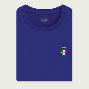 Ski Italia Blue Organic Snowsport T Shirt, 2 of 7