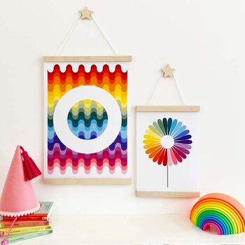 Flower Rainbow Children's Print Personalised Option, 5 of 5