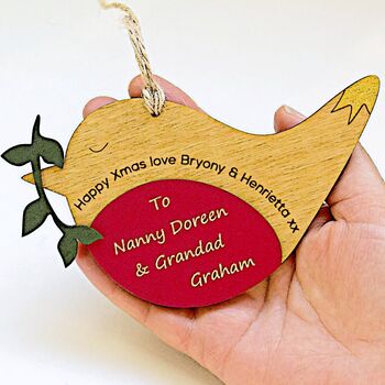 Personalised Xmas Robin With A Message Keepsake, 10 of 11