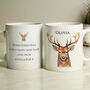 Personalised Watercolour Stag Mug – Christmas Gift, thumbnail 3 of 5