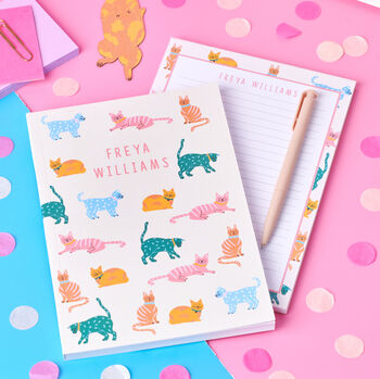 Personalised Crazy Cat Lady Stationary Set, 3 of 4