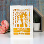 Personalised Papercut Couple Engagement Card, thumbnail 5 of 6