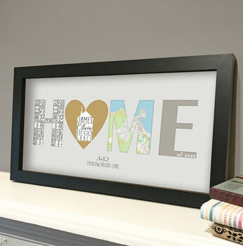 Personalised New Home Map Print By The Little Paper Company