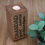 In Loving Memory Personalised Wooden Candle Holder, thumbnail 2 of 3