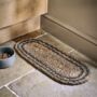 Seagrass Pet Bowl Mat With Border, thumbnail 2 of 3