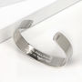 Personalised Sterling Silver Message Cuff Bangle, thumbnail 8 of 10