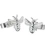 3D Bumble Bee Sterling Silver Stud Earrings, thumbnail 1 of 5