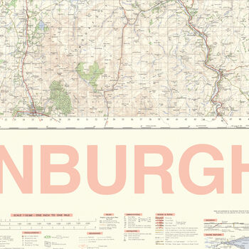 Personalised Edinburgh Map Print Edinburgh Gift, 5 of 9