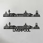 Liverpool Skyline Silhouette Wood Wall Art, thumbnail 3 of 5