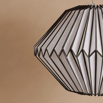 Pinstripe Pattern Origami Diamond Lampshade, 3 of 5