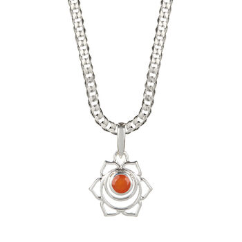 Men's Sacral Chakra Sterling Silver Necklace, 2 of 6