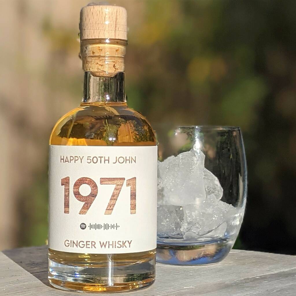 Personalised Special Year Ginger Whisky With Music, 1 of 6