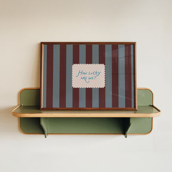 How Lucky Are We Striped Landscape Print, 3 of 9