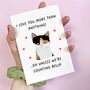 Personalised Funny Cat Anniversary Card, thumbnail 1 of 3