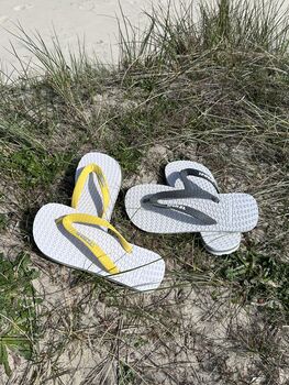 Natural White Rubber Flip Flops, 10 of 10