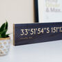 Personalised Wooden Oak Bus Blind Coordinates, thumbnail 6 of 12
