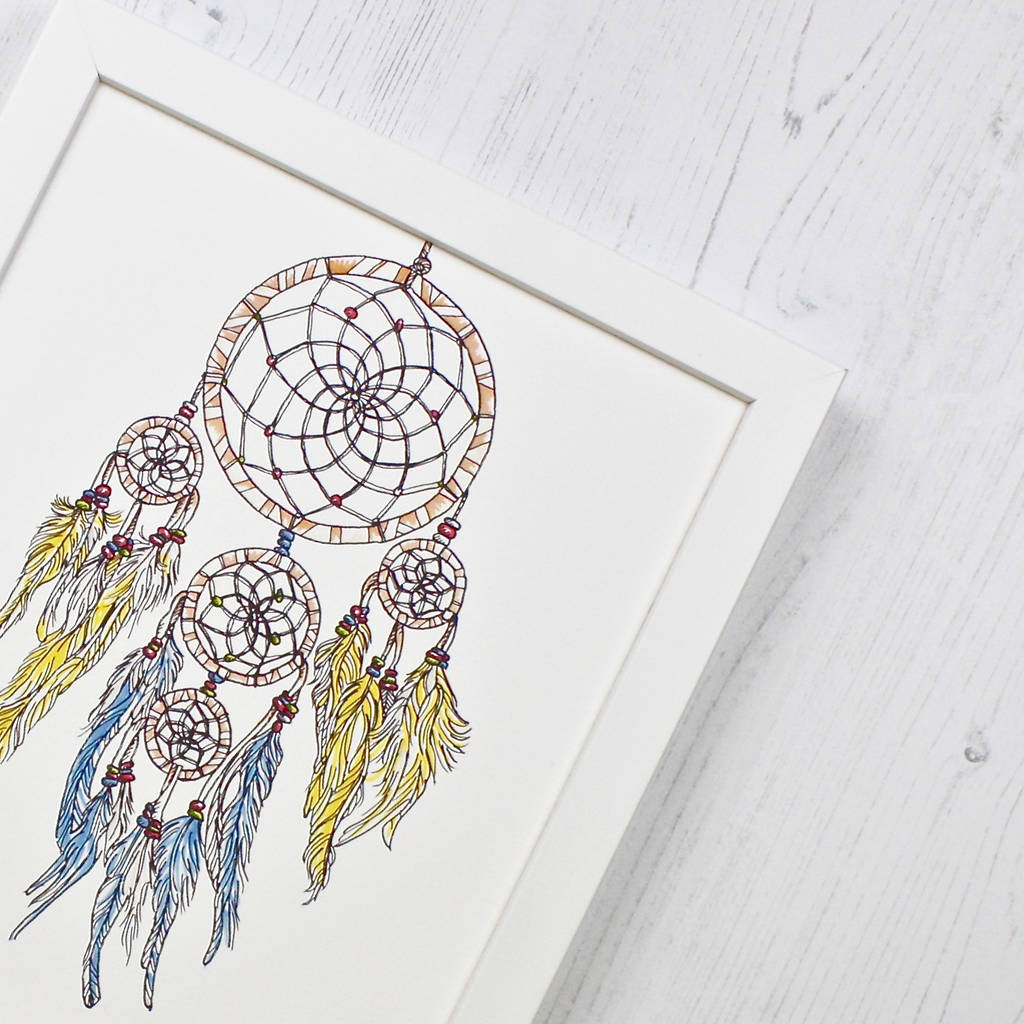 Personalised Engagement Dream Catcher Print By Adam Regester Design 