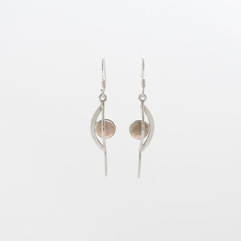 Silver And Labradorite Drop Earrings, 2 of 3