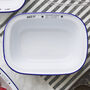 Personalised 'Baked By' Enamel Pie Dish, thumbnail 2 of 5