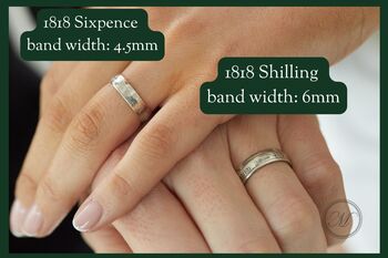 Sterling Silver Wedding Ring Set 1818, 7 of 12
