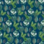 Mixed Leaf Houseplant Navy Gift Wrap X Two Sheets, thumbnail 3 of 3
