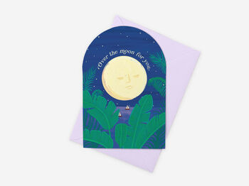 Over The Moon For You Greeting Card, 5 of 6