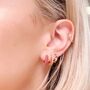Hypoallergenic 18 K Gold Plated Round Hoops, thumbnail 3 of 3