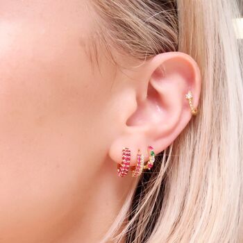 Hypoallergenic 18 K Gold Plated Round Hoops, 3 of 3