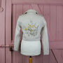Embroidered Biker Cropped Ivory Jacket, thumbnail 6 of 11