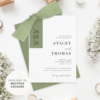 Luxury Wedding Invitation With Envelope Suite Premium Printed, 5 of 12