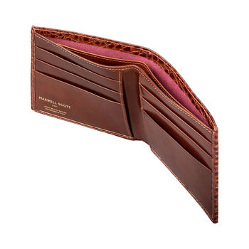 Mens Sleek Leather Wallet. 'The Vittore Croco', 5 of 8