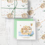 Noah's Ark Christening Wrapping Paper, thumbnail 3 of 6