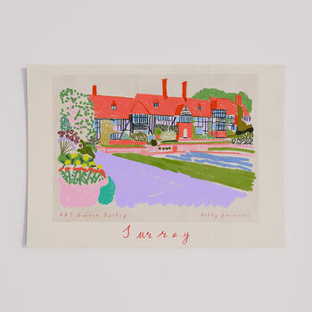Rhs Garden Wisley Art Print Old Laboratory Scene Surrey Poster, 3 of 4