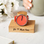 Personalised Ladies Watch Stand In Solid Oak, thumbnail 6 of 9