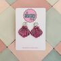 Statement Shell Glitter Resin Earrings / Mermaidcore Jewellery / Beach Holiday Statement / Summer Vacation Jewellery, thumbnail 6 of 12