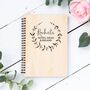 Personalised A5 Wooden Floral Name Notebook, thumbnail 1 of 3